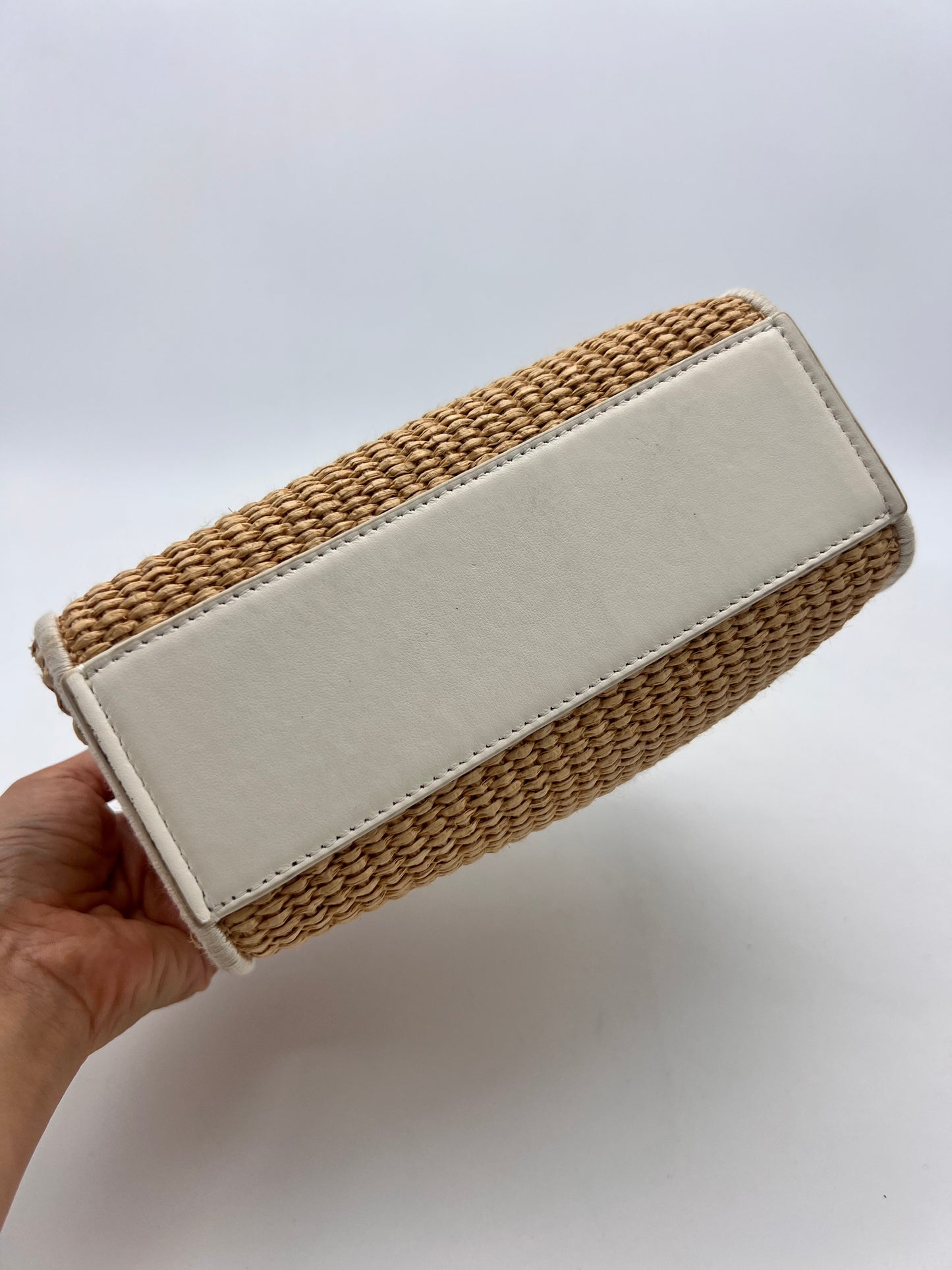 Givenchy mini Tote rafia y piel