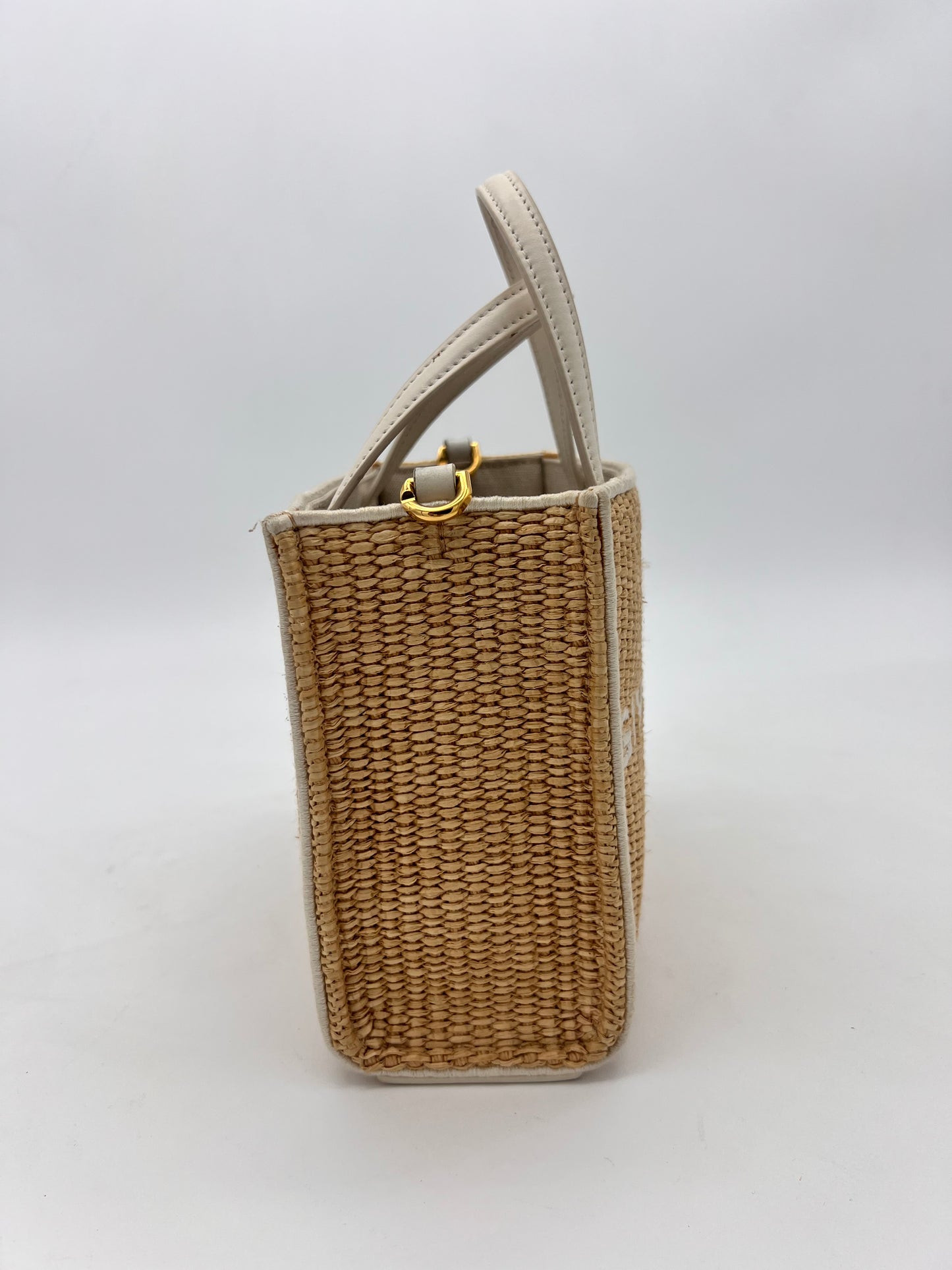 Givenchy mini Tote rafia y piel