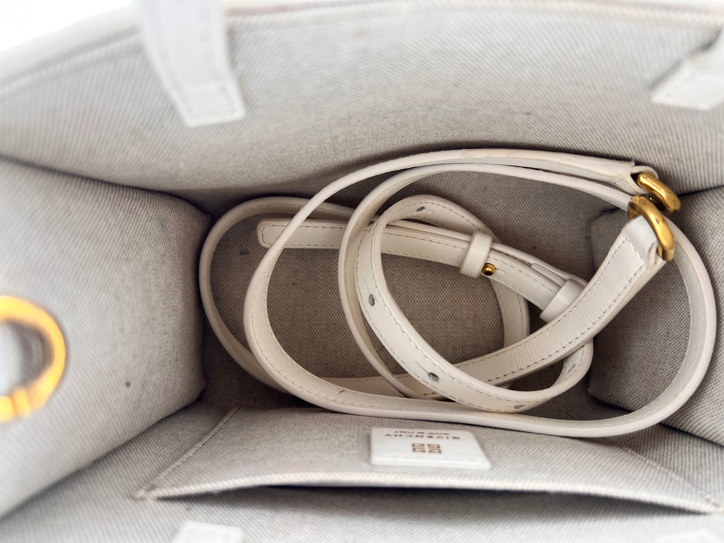 Givenchy mini Tote rafia y piel