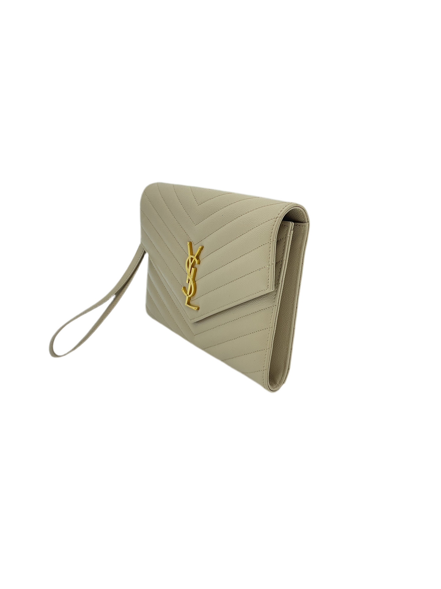 YSL Clutch Beige Full Set