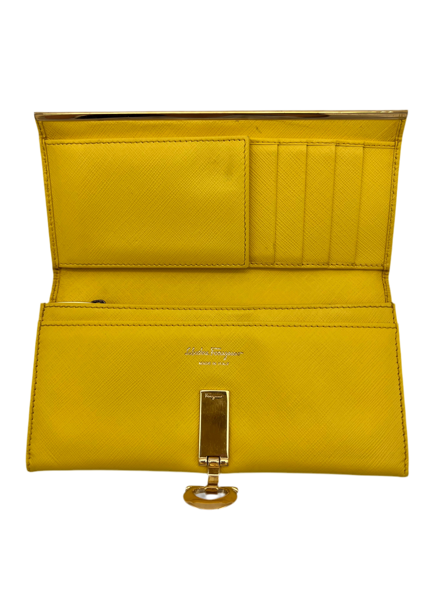 Ferragamo cartera amarillo canario.