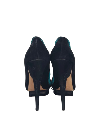 NICHOLAS KIRKWOOD BLACK AND TURQUOISE