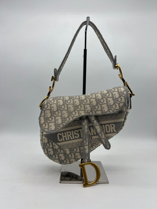 Dior saddle oblique gris