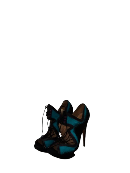 NICHOLAS KIRKWOOD BLACK AND TURQUOISE