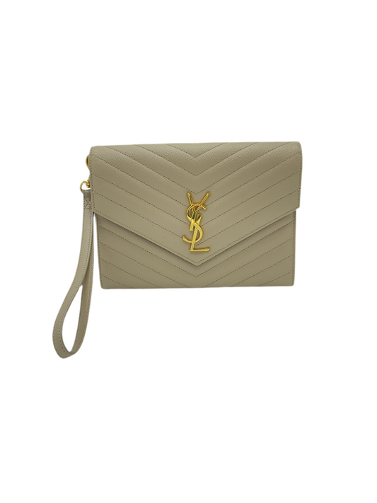 YSL Clutch Beige Full Set